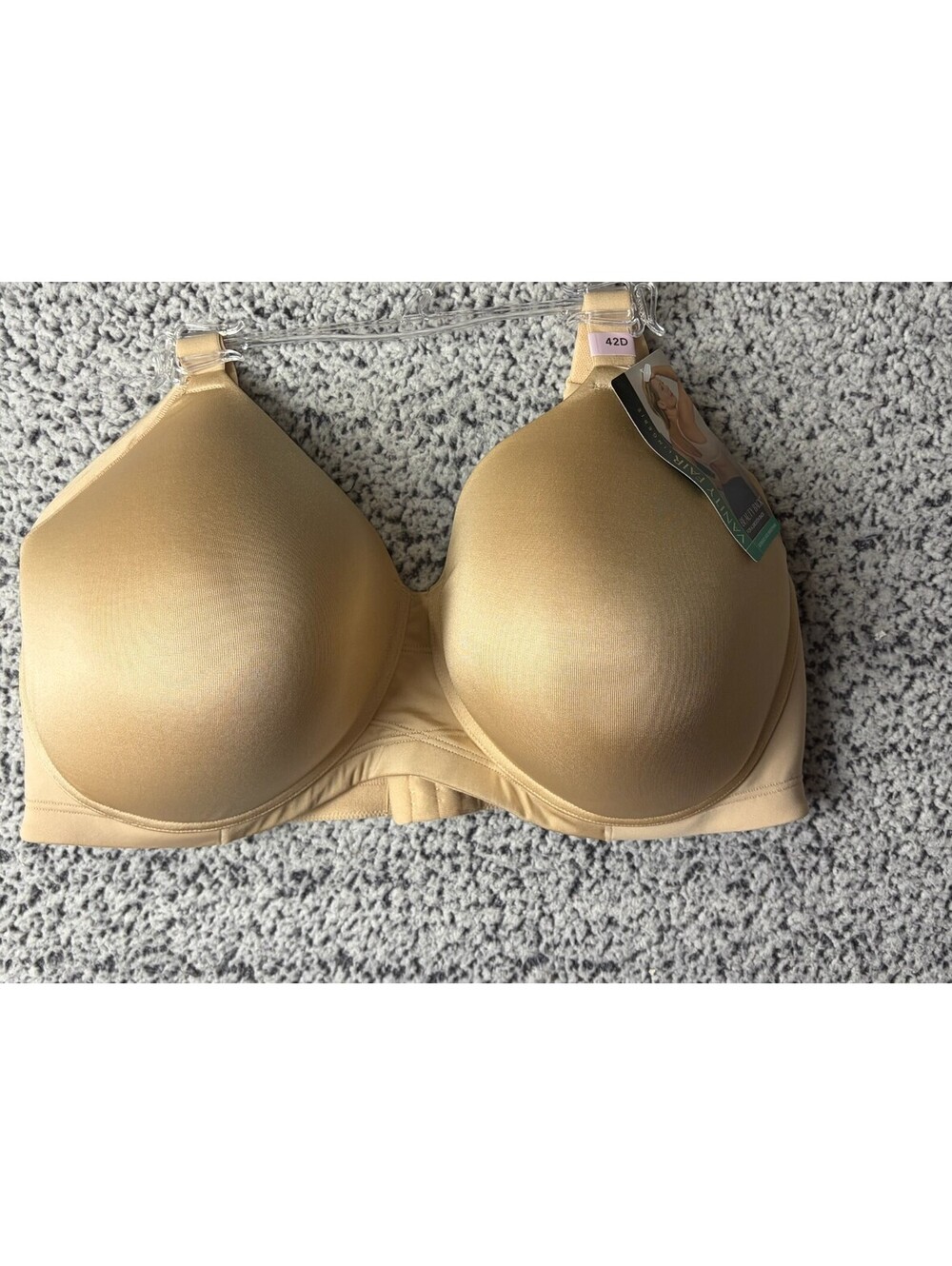 Vanity Fair Beauty Back Bra 42D Beige Full Coverage Smoothing 71267 NWT